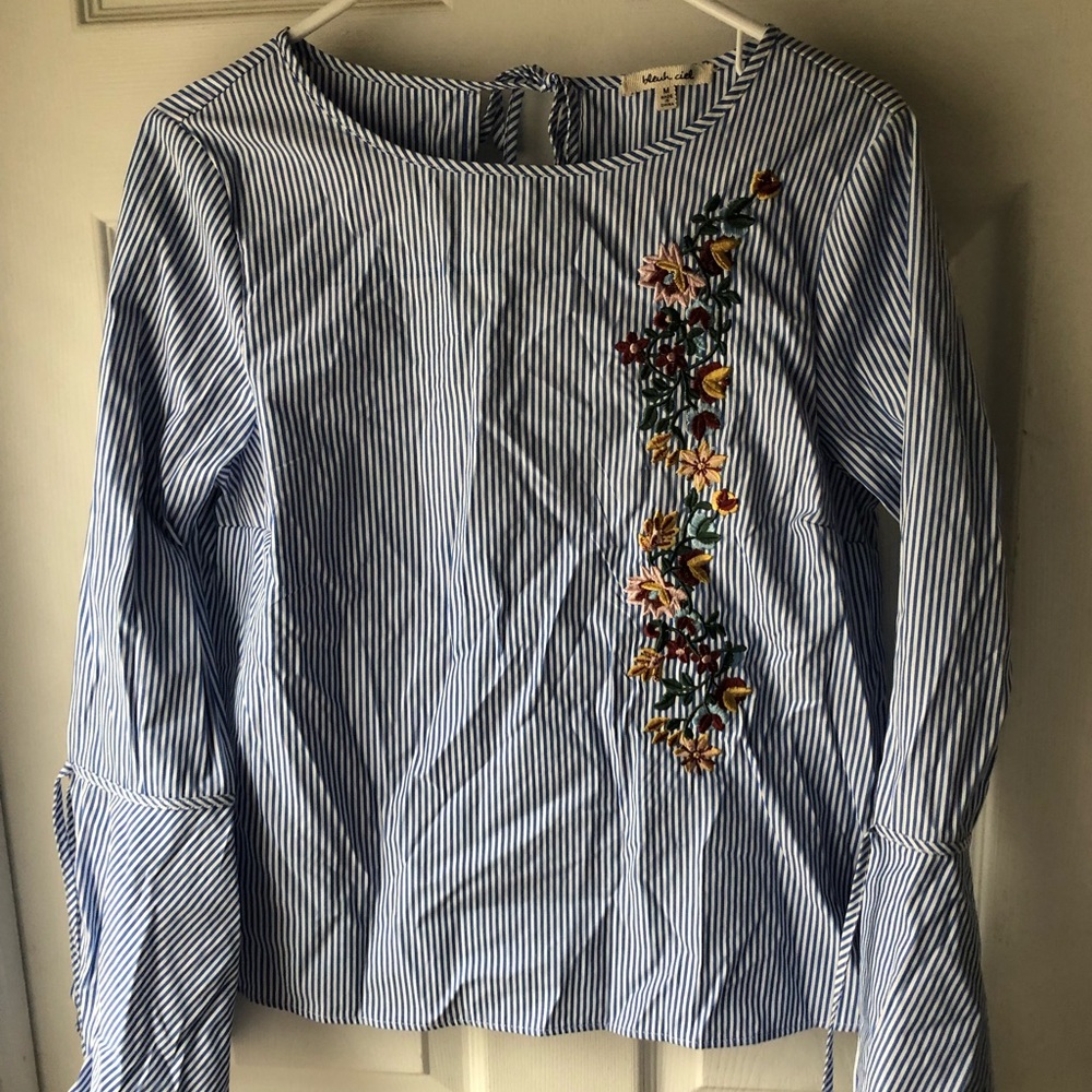 Long sleeve striped blouse